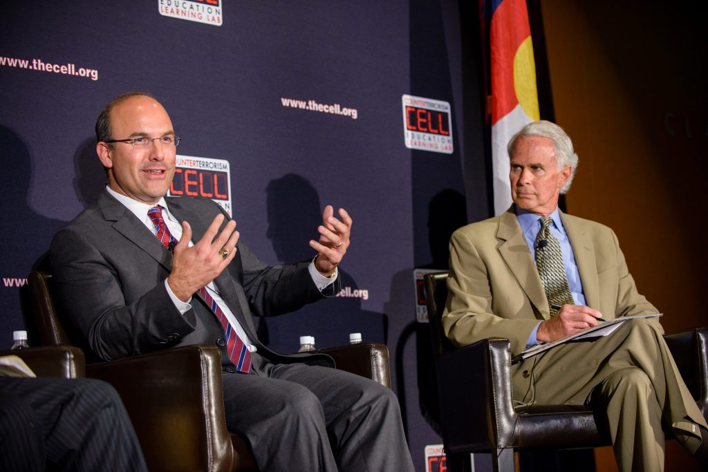 panelists in discussion at the Counterterrorism Education Learning Lab's 365 Briefing Series