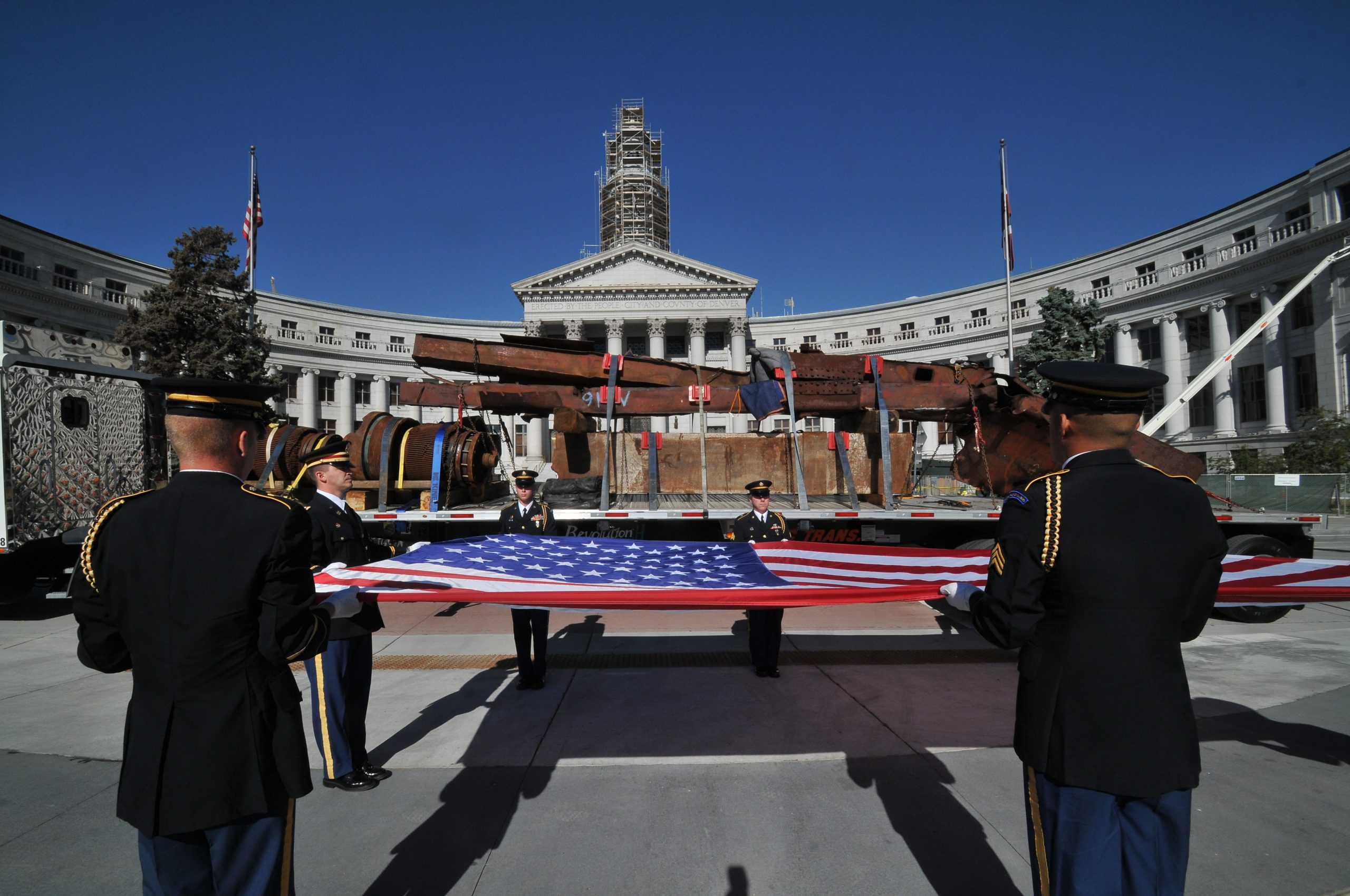 A remembrance ceremony to mark the 11th anniversary of the September 11th terrorist attacks against the United States, in Denver, Colorado, U.S., on Tuesday, September 11, 2012.