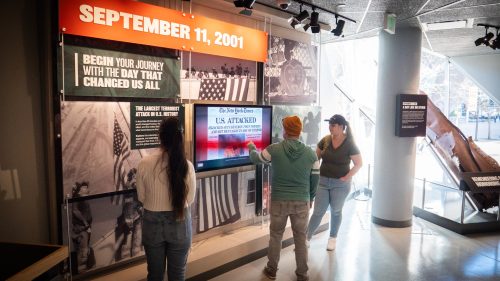 People exploring the CELL Exhibit